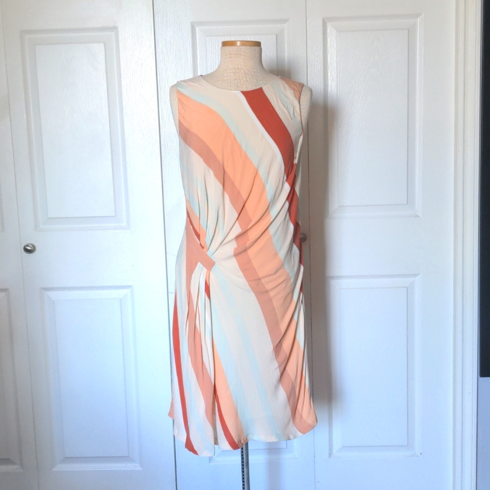 Striped Faux Wrap Dress by Sinequanone